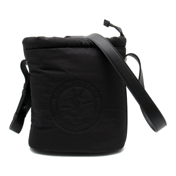 Saint Laurent Rive Gauche Lace Bucket Bag Polyamide Calf Black - Picture 1 of 10